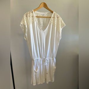 Calvin Klein white swim coverup